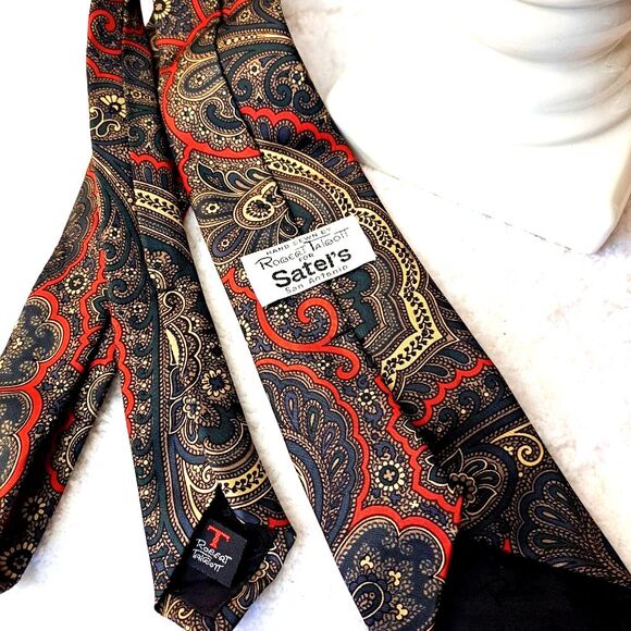 Robert Talbott for Satel's Silk Paisley Necktie Handmade (rare) Vintage Tie - Picture 5 of 10